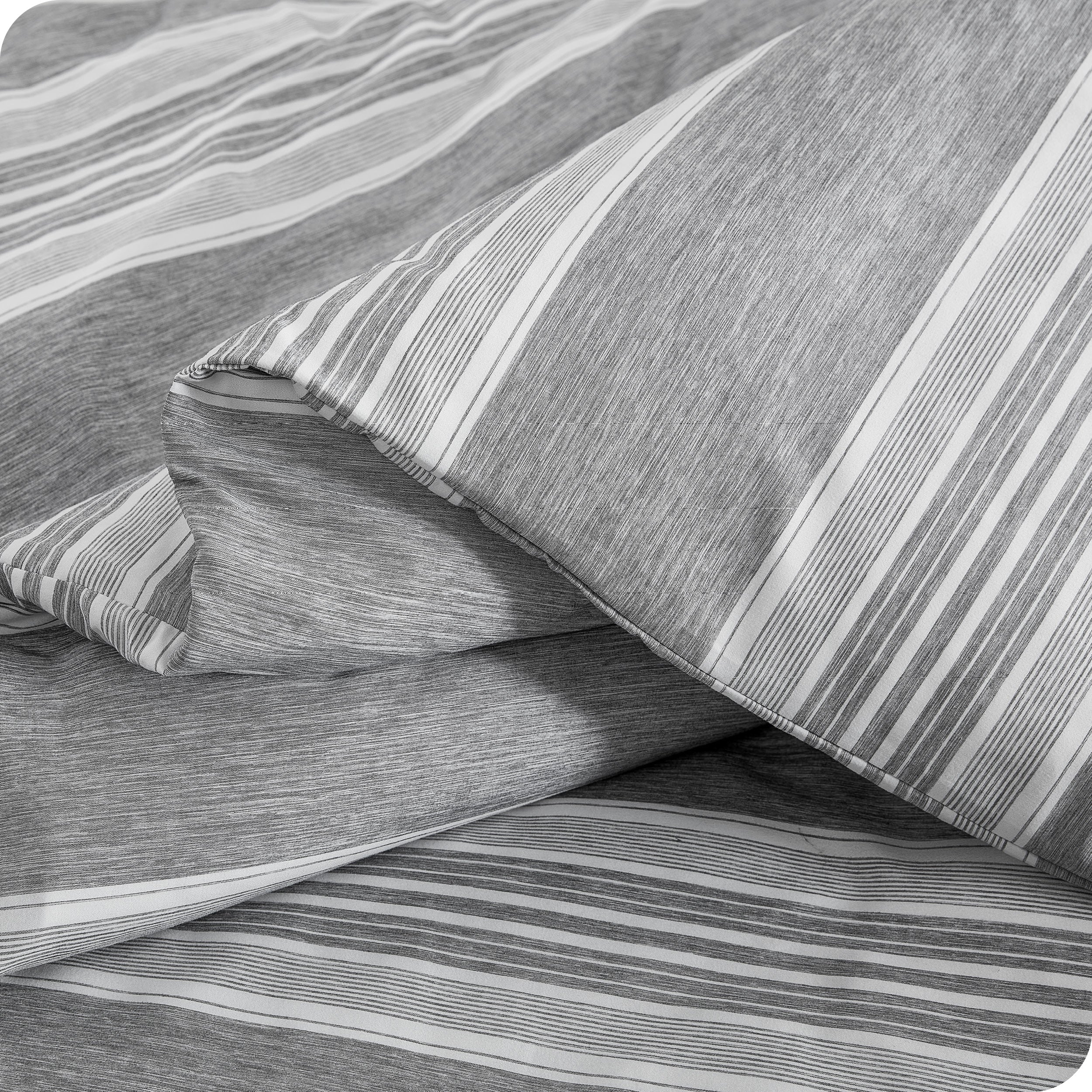 Microfiber Duvet Cover & Sham Set - Heather