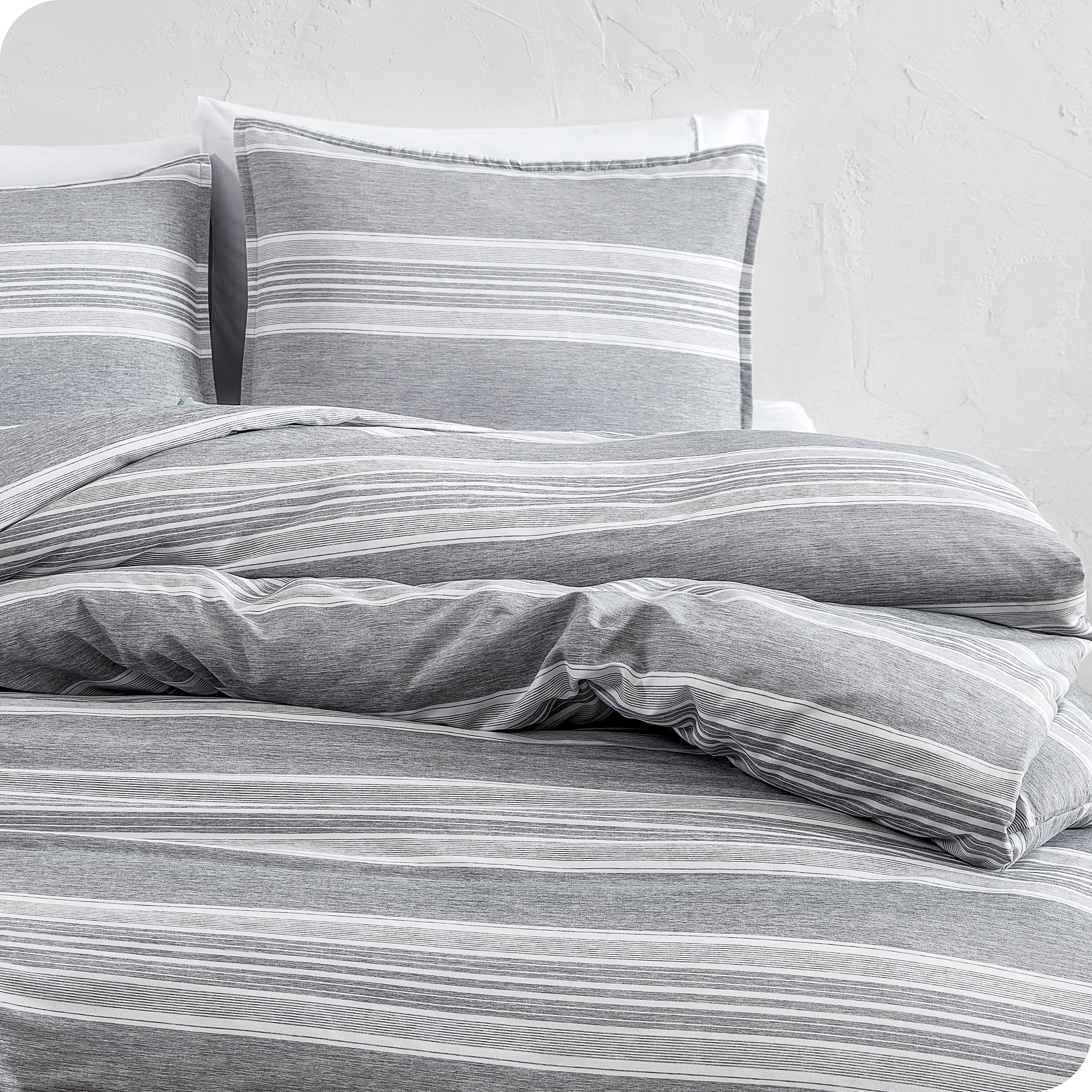 Microfiber Duvet Cover & Sham Set - Heather