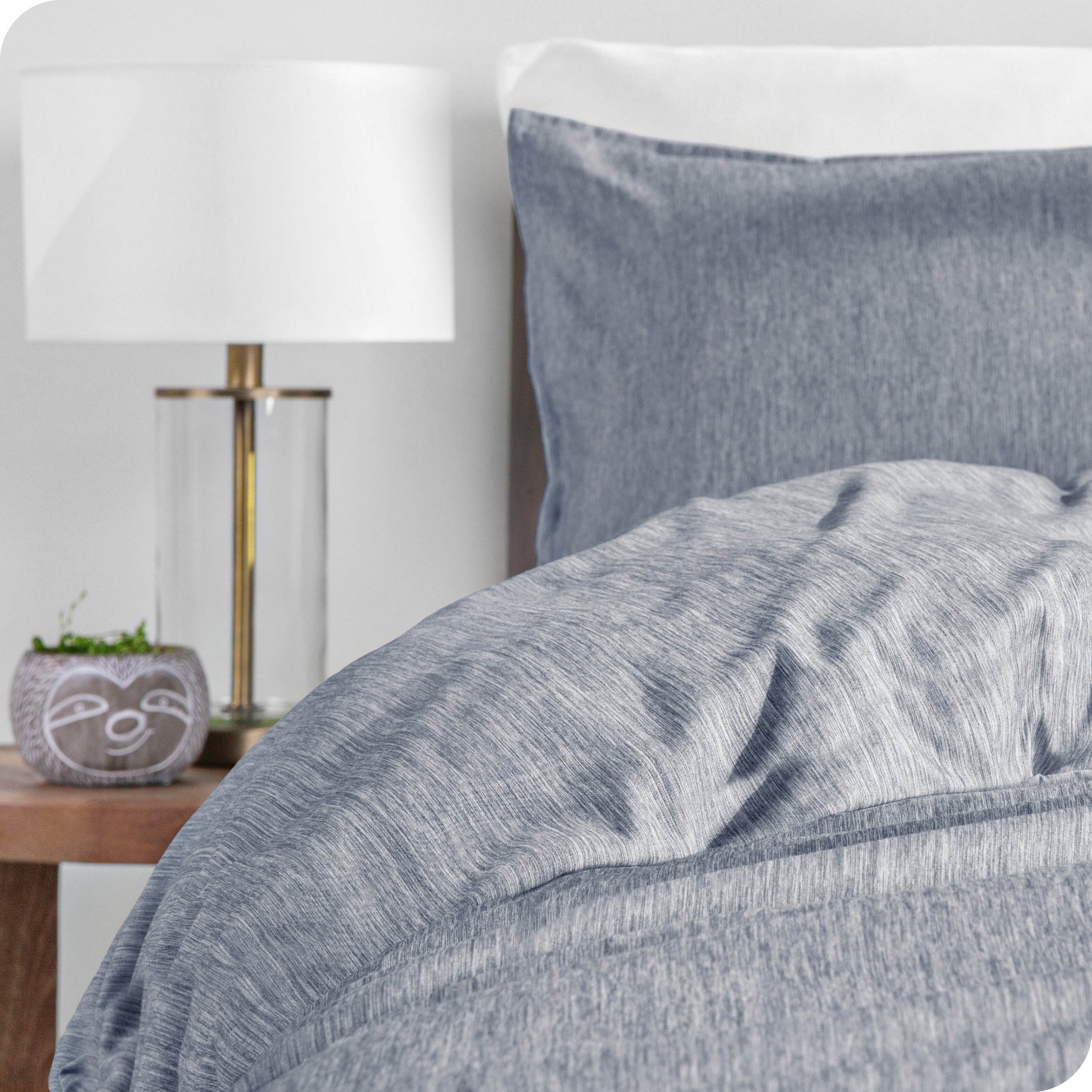 Microfiber Duvet Cover & Sham Set - Heather