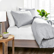 Microfiber Duvet Cover & Sham Set - Heather