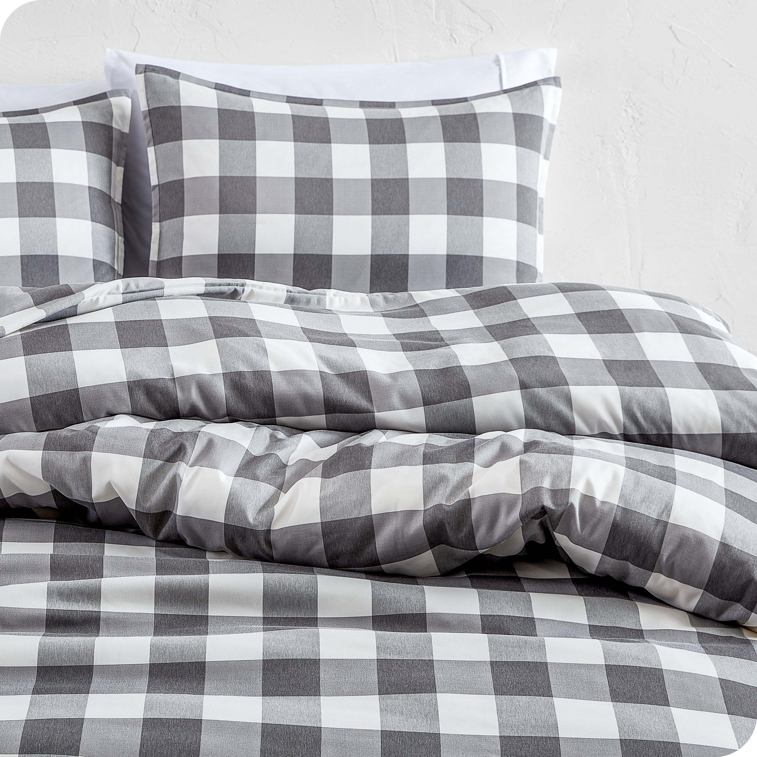 Microfiber Duvet Cover & Sham Set - Heather