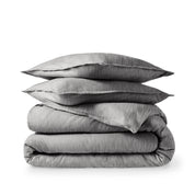 Flannel duvet set folded and stacked