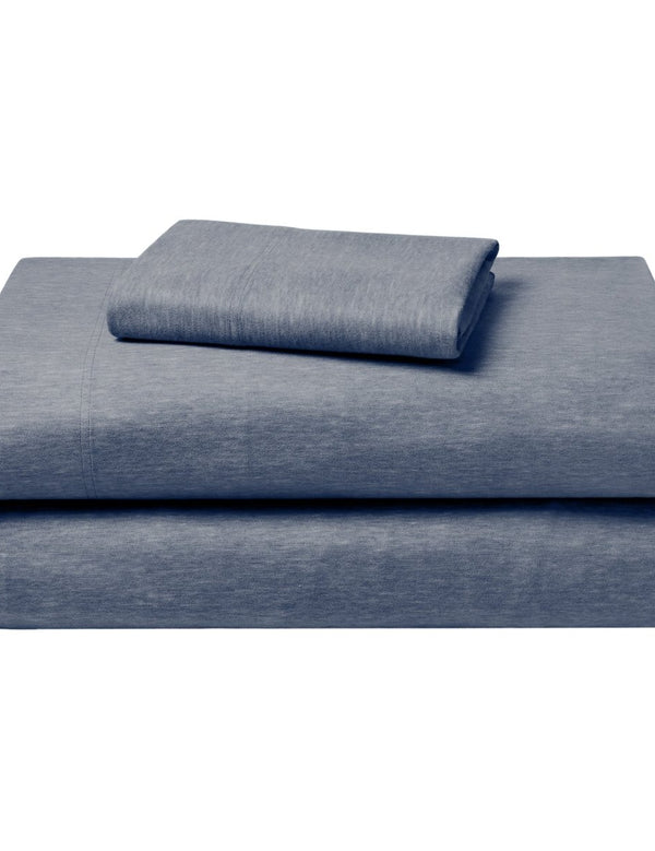 Flannel sheets and pillowcases folded and stacked