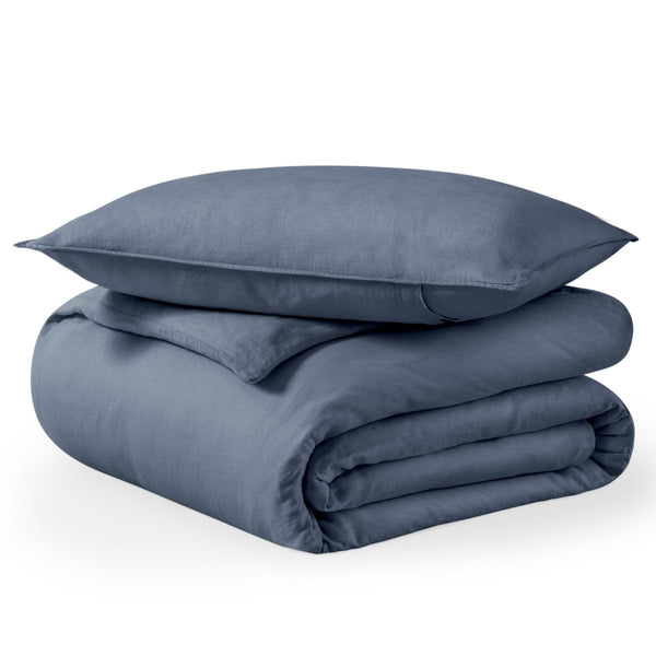 Duvet set neatly folded and piled