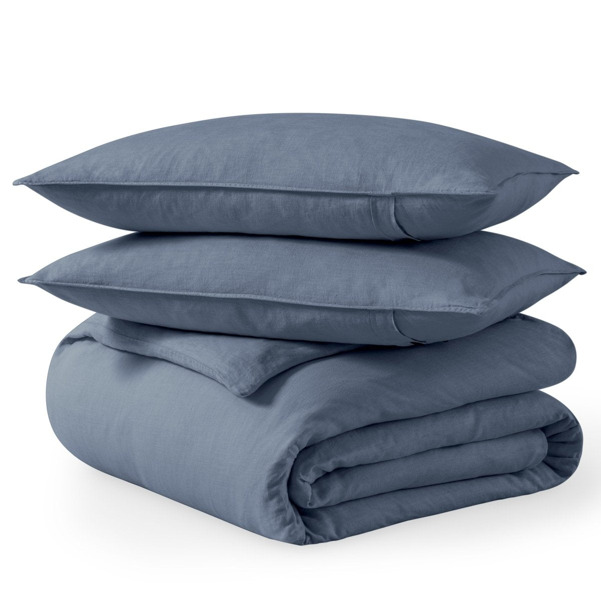 Duvet set neatly folded and piled