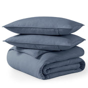 Duvet set neatly folded and piled