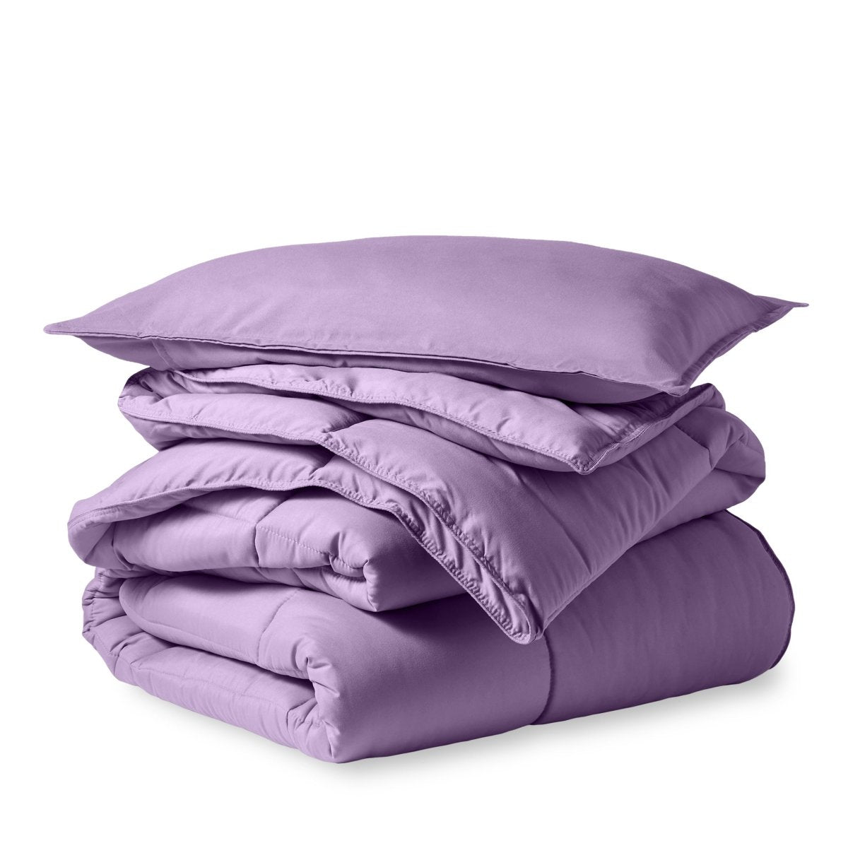 A down alternative comforter folded neatly