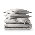 Flannel duvet set folded and stacked