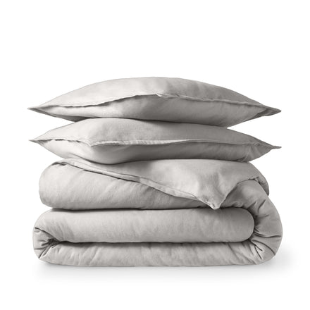 Cotton Flannel Duvet Cover & Sham Set
