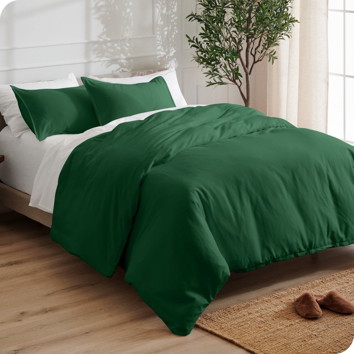 Microfiber Duvet Cover & Sham Set - Queen - Bare Home