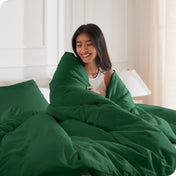 Microfiber Duvet Cover & Sham Set - Queen - Bare Home