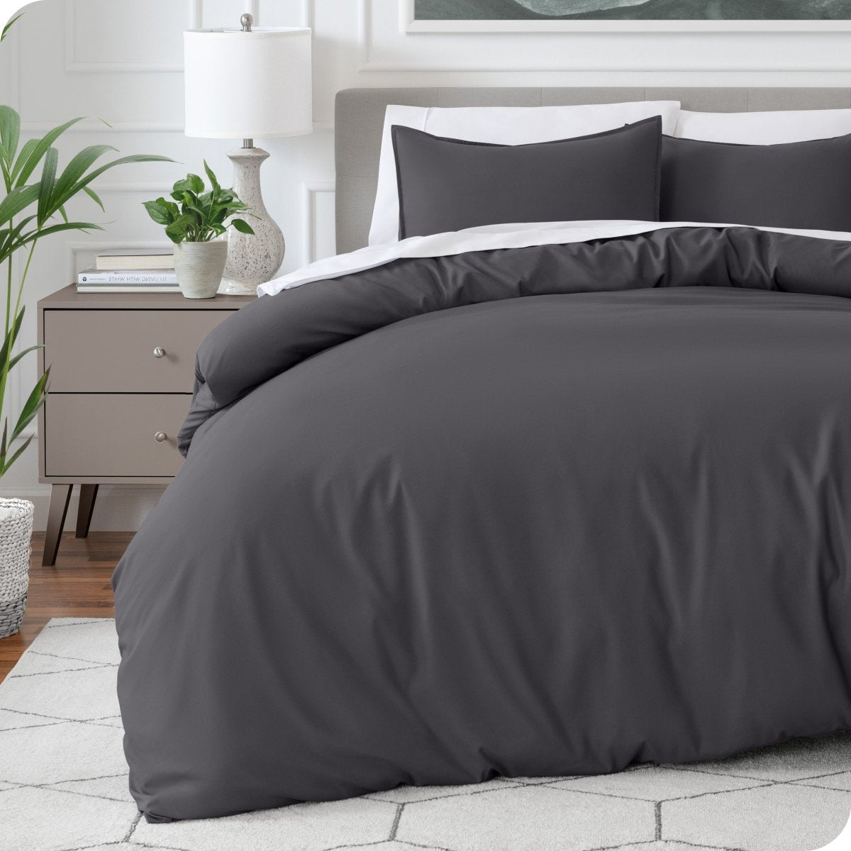 Microfiber Duvet Cover & Sham Set - Queen - Bare Home