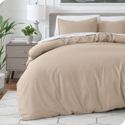 Microfiber Duvet Cover & Sham Set - Queen - Bare Home