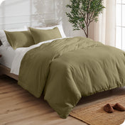 Microfiber Duvet Cover & Sham Set - Queen - Bare Home