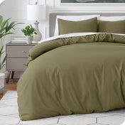 Microfiber Duvet Cover & Sham Set - Queen - Bare Home