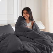Microfiber Duvet Cover & Sham Set - Queen - Bare Home