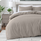 Microfiber Duvet Cover & Sham Set - Queen - Bare Home