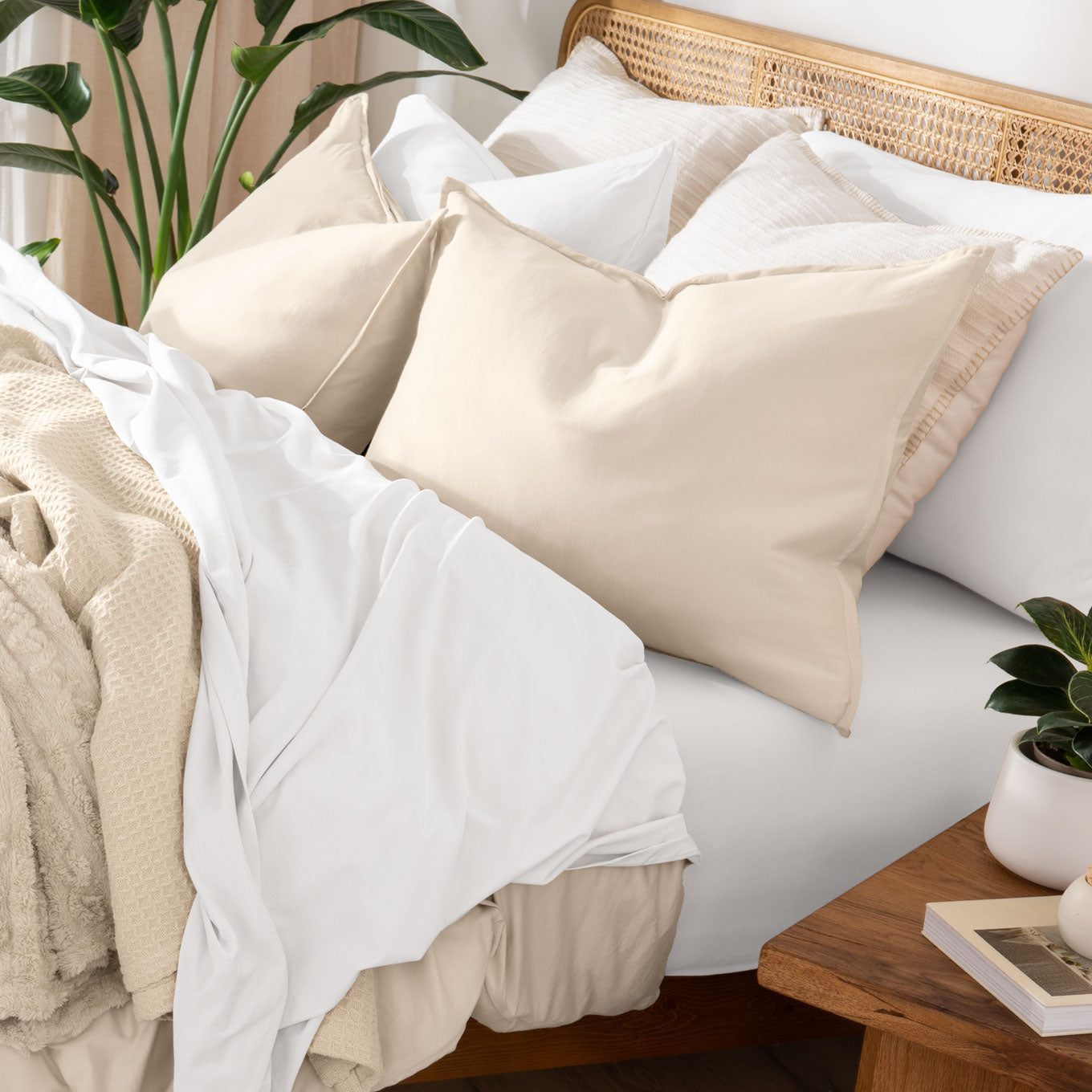Organic Bedding made on a bed