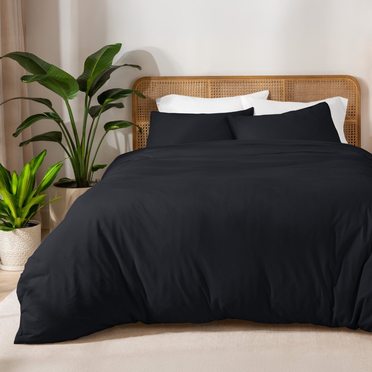 Organic Cotton Jersey Duvet Cover & Sham Set - Bare Home