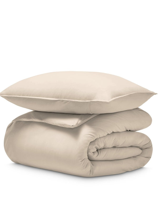 Organic Cotton Jersey Duvet Cover & Sham Set - Bare Home