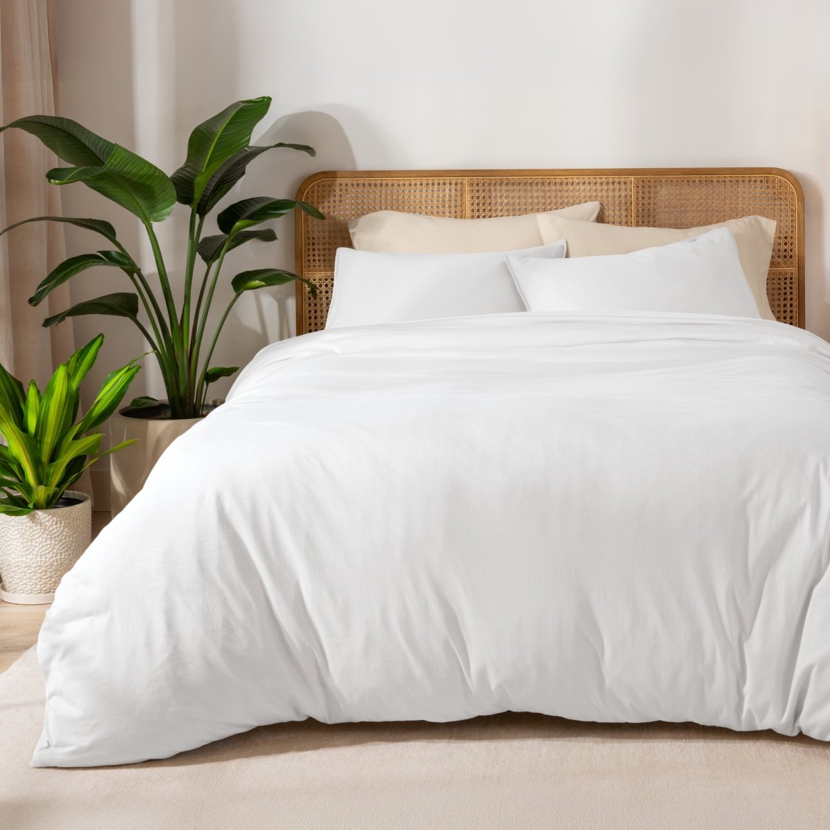 Organic Cotton Jersey Duvet Cover & Sham Set - Bare Home