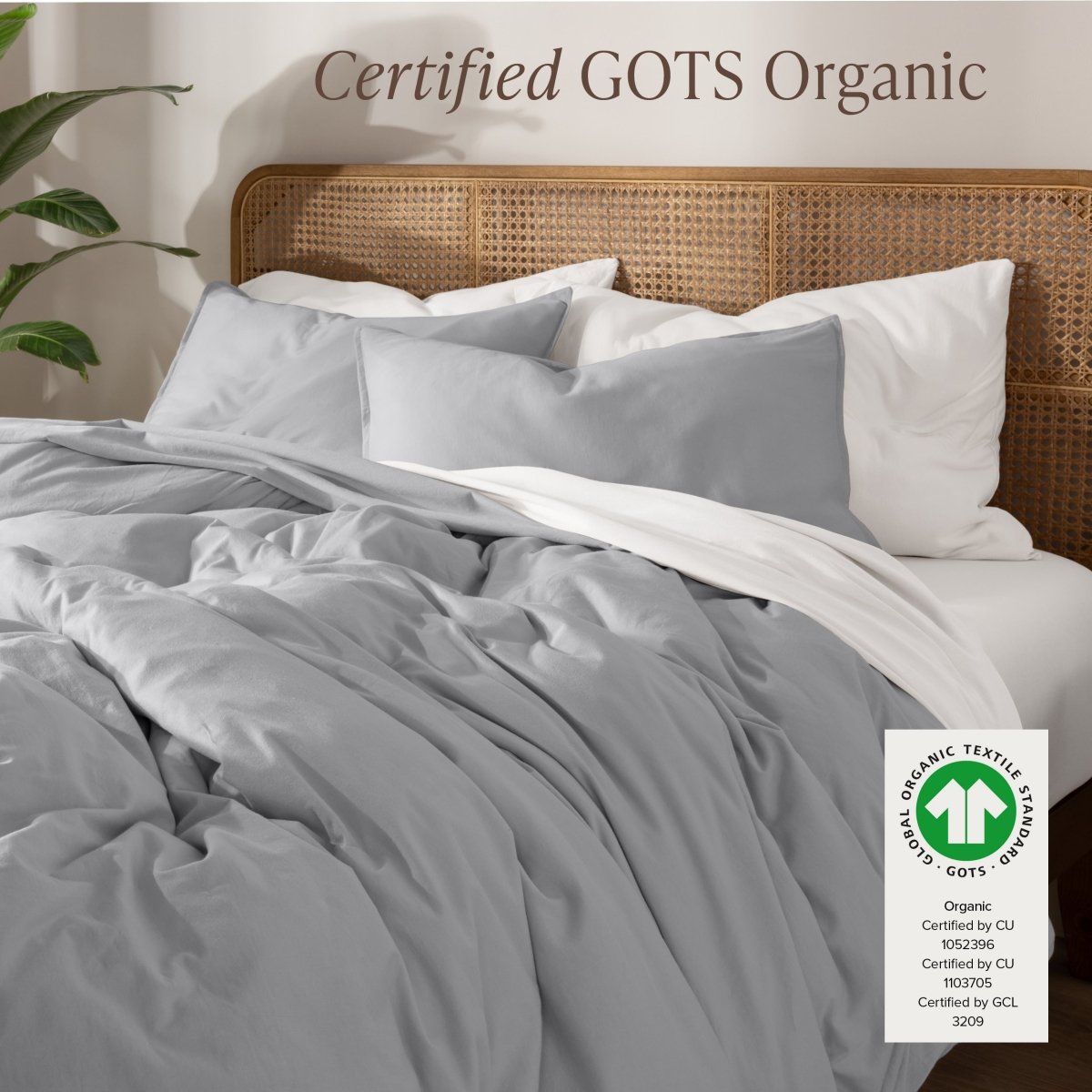 Organic Cotton Jersey Duvet Cover & Sham Set - Bare Home