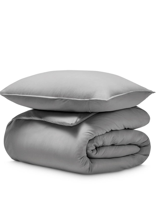 Organic Cotton Jersey Duvet Cover & Sham Set - Bare Home