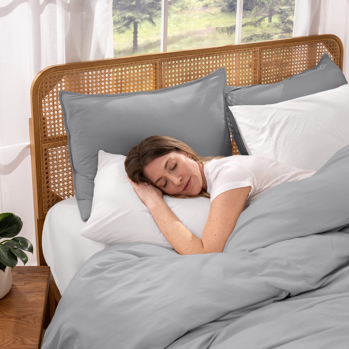 Organic Cotton Jersey Duvet Cover & Sham Set - Bare Home