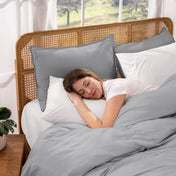 Organic Cotton Jersey Duvet Cover & Sham Set - Bare Home