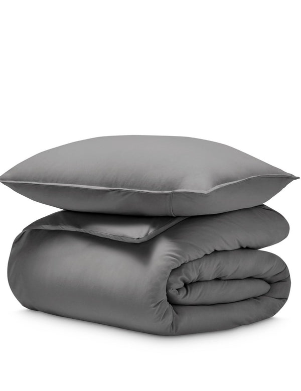Organic Cotton Jersey Duvet Cover & Sham Set - Bare Home