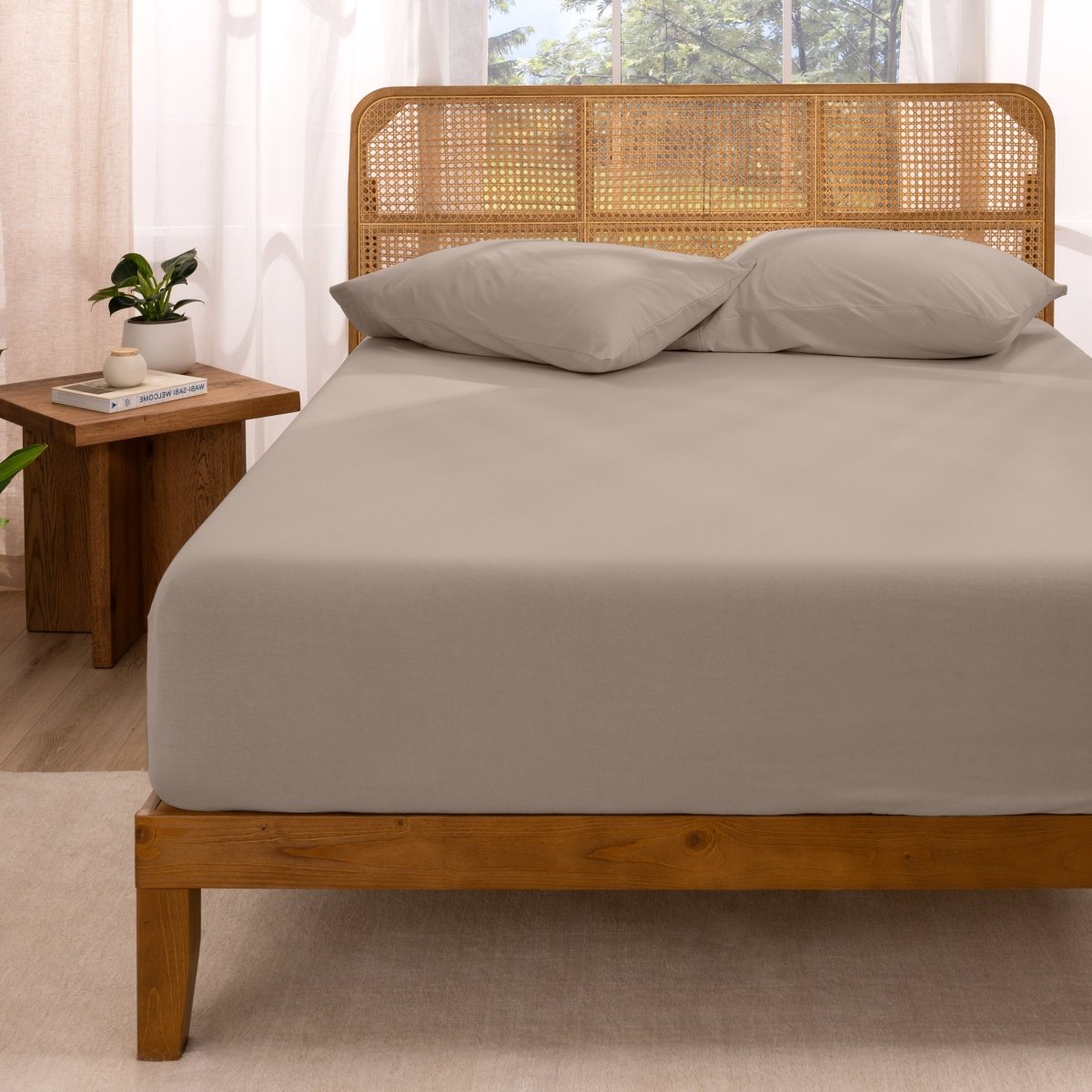 Organic Cotton Jersey Fitted Sheet - Bare Home