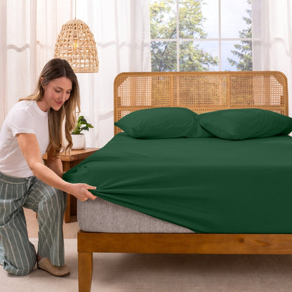 Organic Cotton Jersey Fitted Sheet - Bare Home