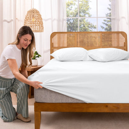 Organic Cotton Jersey Fitted Sheet - Bare Home