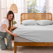 Organic Cotton Jersey Fitted Sheet - Bare Home