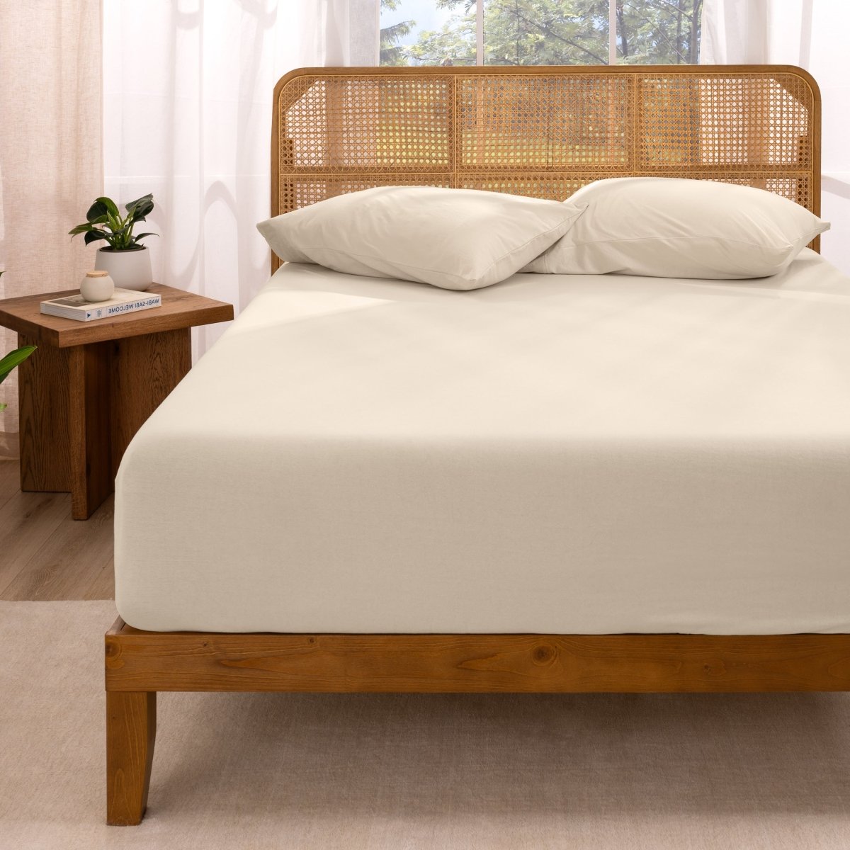 Organic Cotton Jersey Fitted Sheet - Bare Home