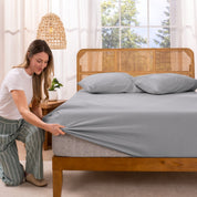 Organic Cotton Jersey Fitted Sheet - Bare Home