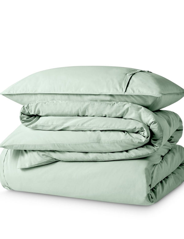Organic Cotton Percale Duvet Cover Set - Bare Home
