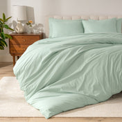 Organic Cotton Percale Duvet Cover Set - Bare Home