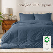 Organic Cotton Percale Duvet Cover Set - Bare Home