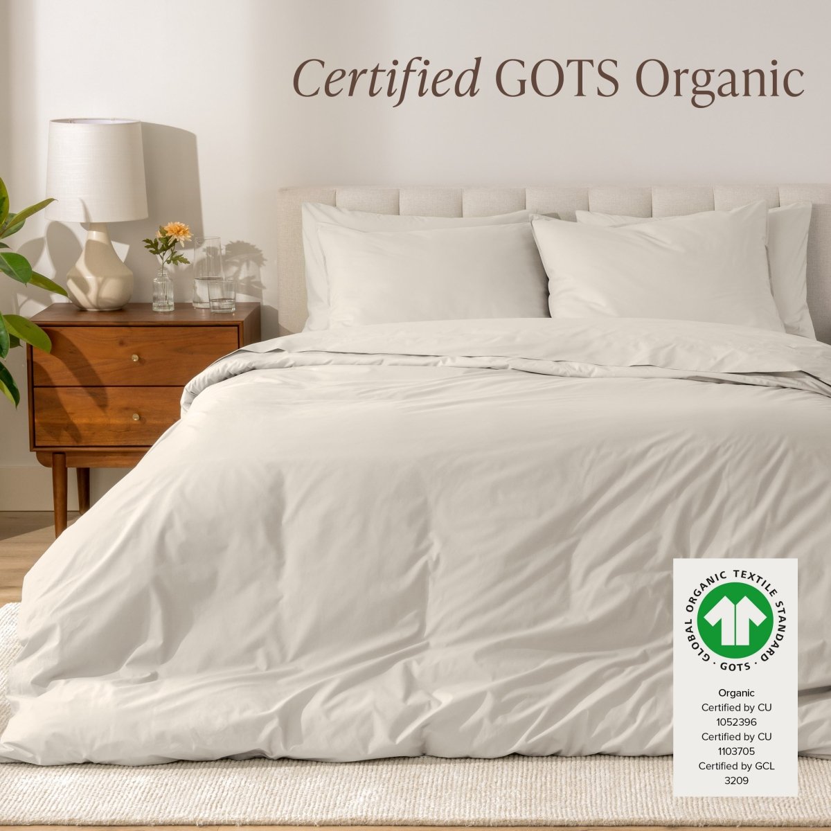 Organic Cotton Percale Duvet Cover Set - Bare Home