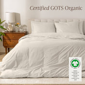 Organic Cotton Percale Duvet Cover Set - Bare Home
