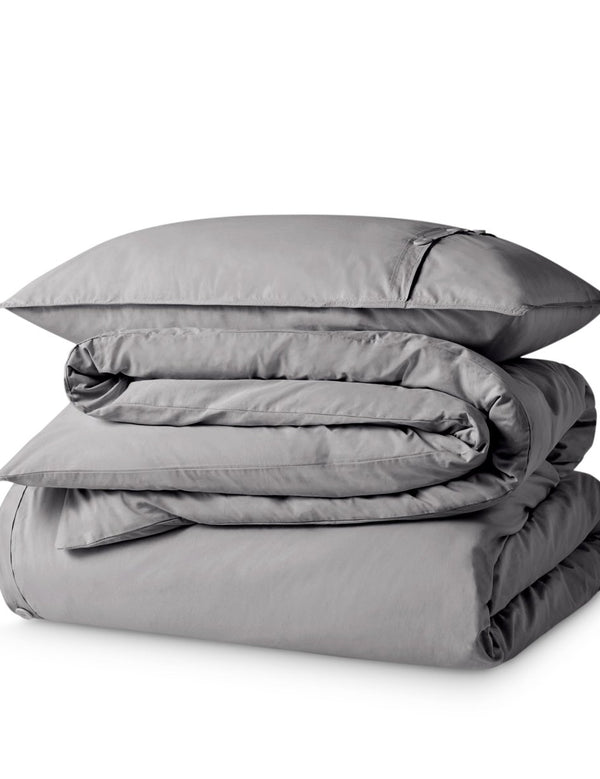 Organic Cotton Percale Duvet Cover Set - Bare Home