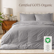 Organic Cotton Percale Duvet Cover Set - Bare Home