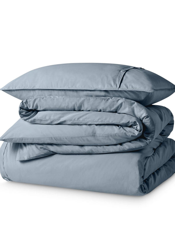 Organic Cotton Percale Duvet Cover Set - Bare Home
