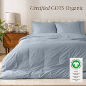 Organic Cotton Percale Duvet Cover Set - Bare Home