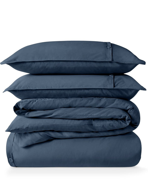 Organic Cotton Percale Duvet Cover Set - Bare Home