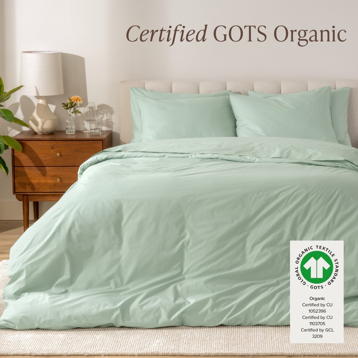 Organic Cotton Percale Duvet Cover Set - Bare Home