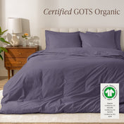 Organic Cotton Percale Duvet Cover Set - Bare Home