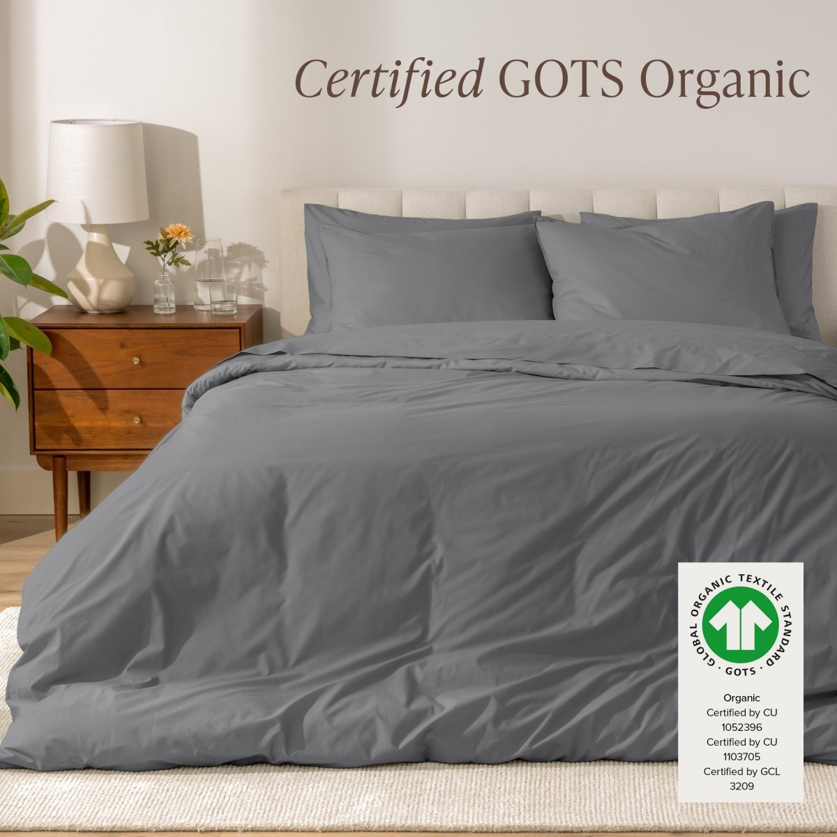 Organic Cotton Percale Duvet Cover Set - Bare Home