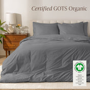 Organic Cotton Percale Duvet Cover Set - Bare Home
